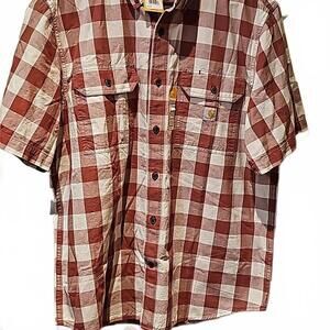 Carhartt loose fit short sleeve plaid button up